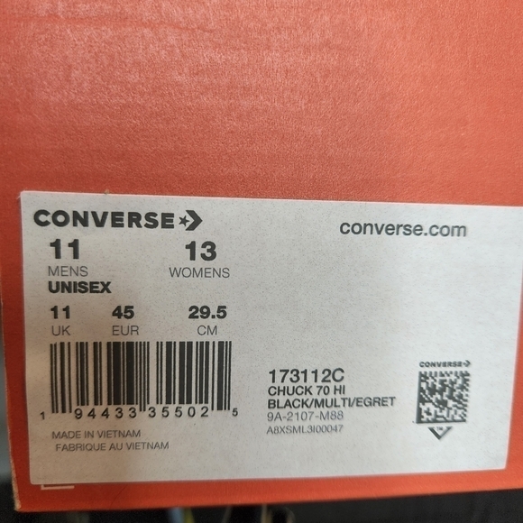 New Converse Shoes Chuck 70 High 'Dia De Los Muertos' 173112C - Picture 10 of 10